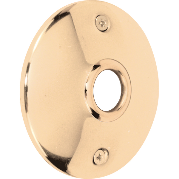 Prime-Line Door Knob Rosettes, 3 in. Outside Diameter, Polished Solid Brass Single Pack E 2296